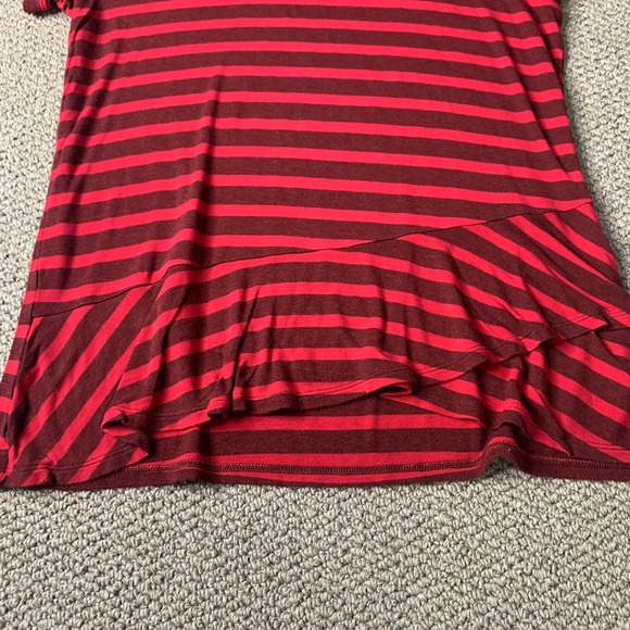 Cabi Womens Tee Shirt Size Small Red Striped Short Sleeves Sweet Talk 3631 - Picture 5 of 12